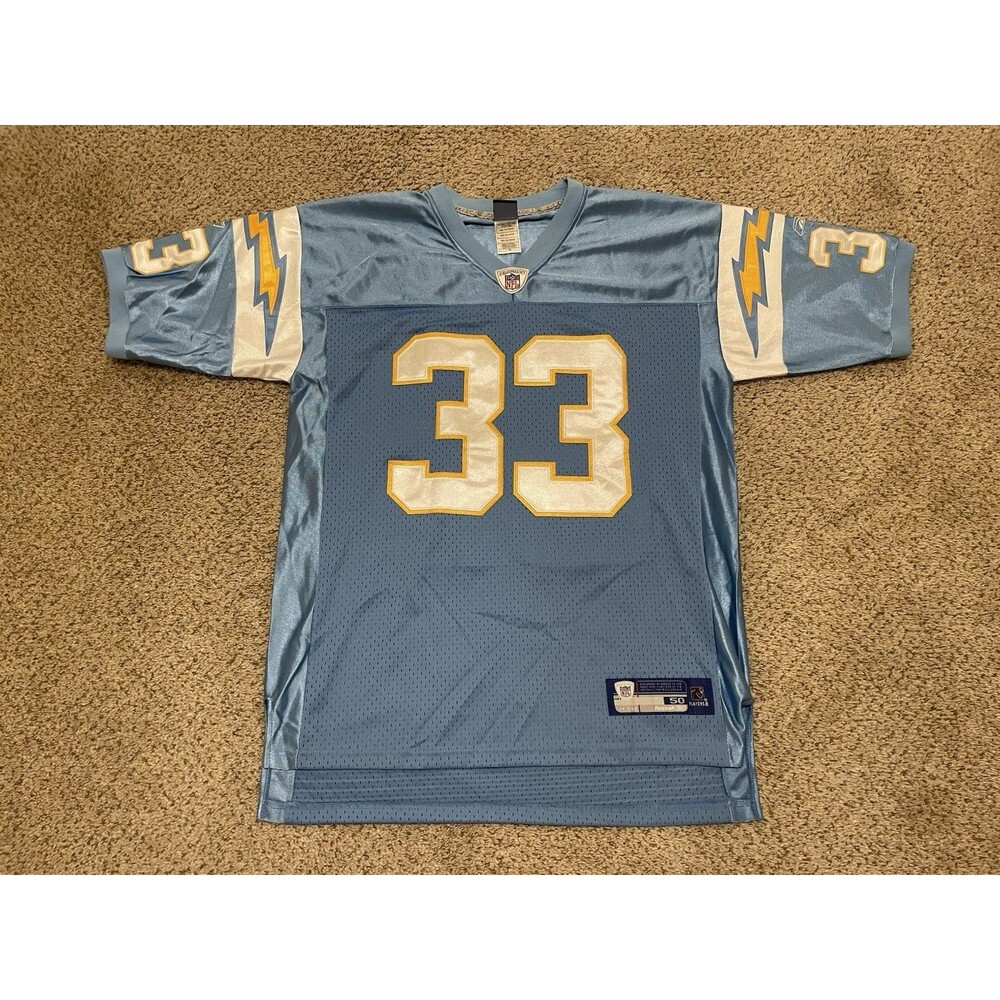 VTG Mens Rare San Diego Chargers Michael Turner #33 Reebok On Field NFL Sz 50